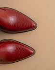 The Tara | Red Two paneled western boot