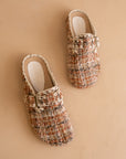 The Teri | Chai Tweed Buckle Mule