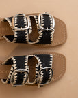 The Tivoli | Black Fun Double Buckle Sandal