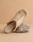 The Verona | Khaki Frayed Denim Espadrille Wedge