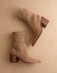 The Vienna | Latte Sleek ankle hugging bootie