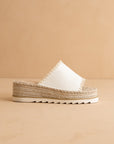 The Vista | White Espadrille Platform Sandal