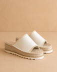 The Vista | White Espadrille Platform Sandal