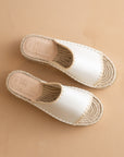 The Vista | White Espadrille Platform Sandal
