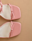 The Wendy | Pink Double Strap Bow Heels