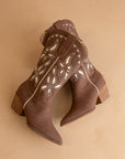 The Zinnia | Cocoa Laser Cut Western Boot