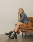 The Alexandra | Black Platform Ankle Boots