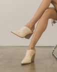 The Kiara | Off White Western Inspired Heeled Mule