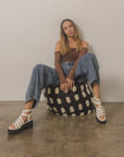 The Lindsey | White Rubber Platform Gladiator Sandal