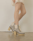 The Madilyn | Grey Platform Shearling Boots