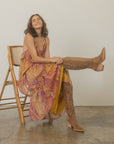 The Samara | Brown Embroidered Tall Boot