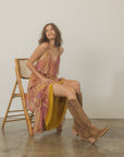 The Samara | Brown Embroidered Tall Boot