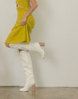 The Stephanie | White Knee-High Boots