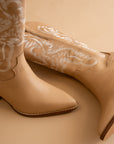 The Amaya | Almond Pebble Classic Western Boot