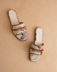 The Andrea | Beige Bow Raffia Slide – Feminine Summer Flat