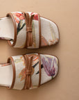 The Andrea | Beige Bow Raffia Slide – Feminine Summer Flat