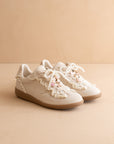 The April | Cream Lace-Trimmed Retro Sneaker