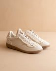 The April | Cream Lace-Trimmed Retro Sneaker
