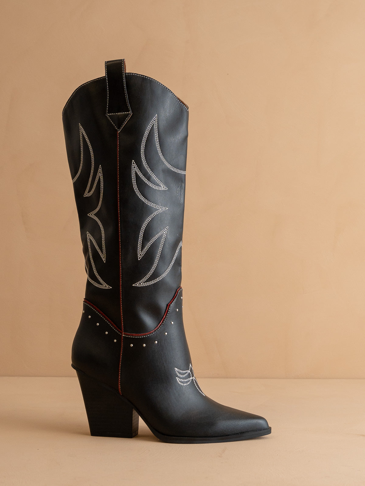 The Ashton | Black Cowboy Boot with Flaire
