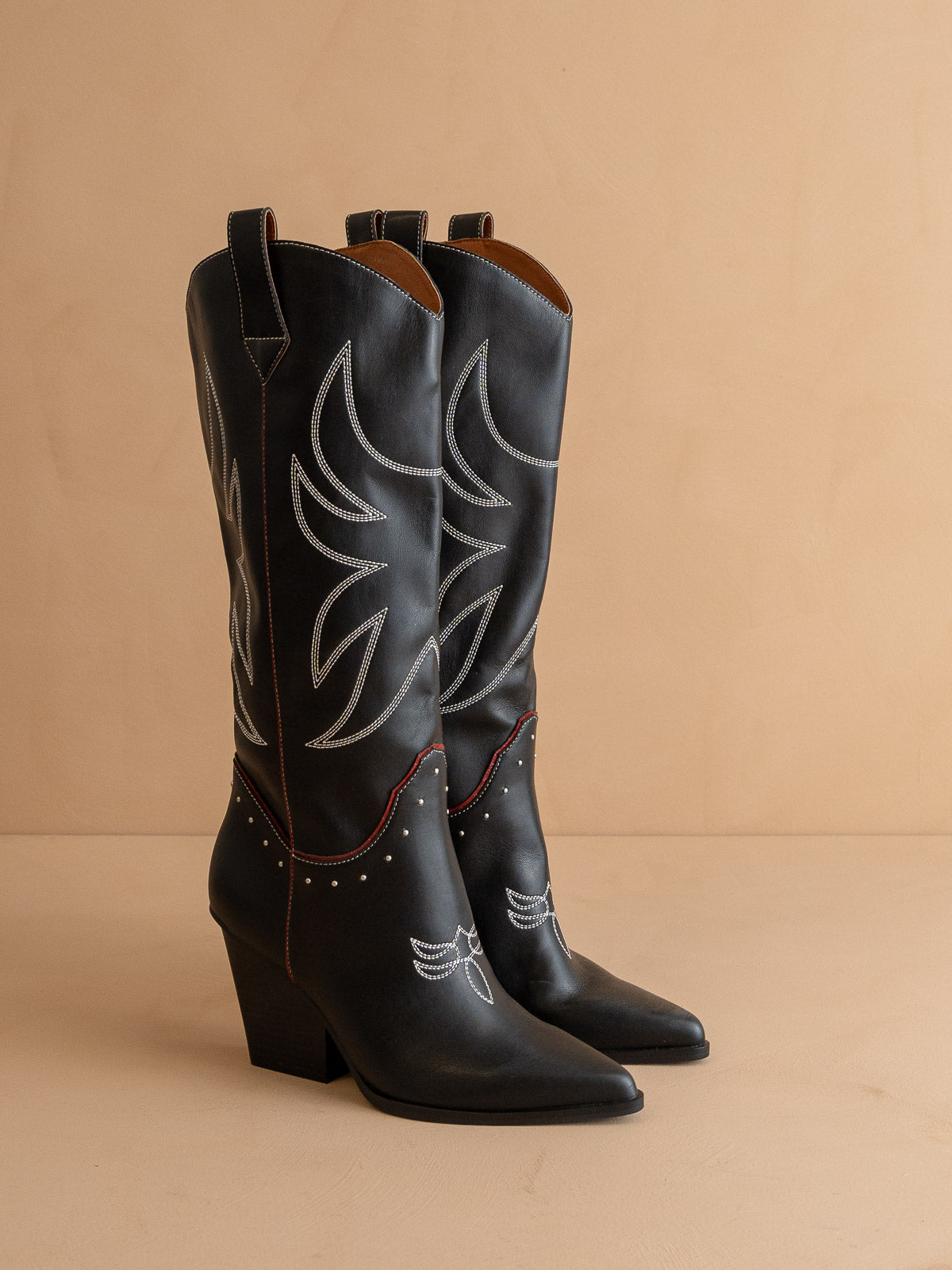 The Ashton | Black Cowboy Boot with Flaire
