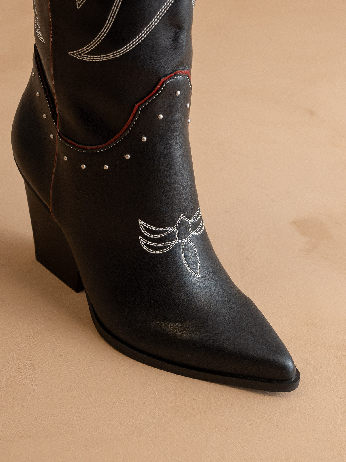 The Ashton | Black Cowboy Boot with Flaire