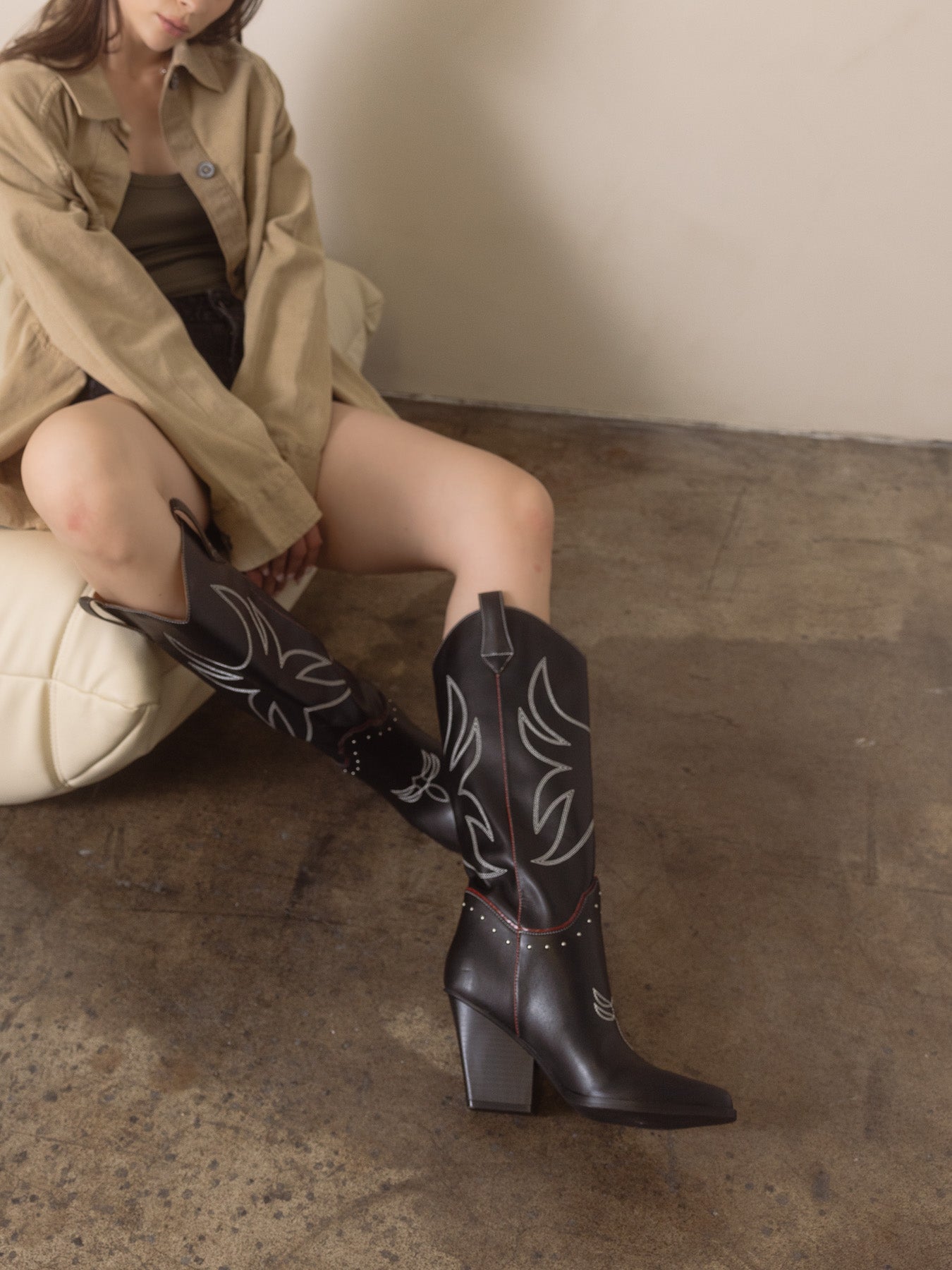 The Ashton | Black Cowboy Boot with Flaire