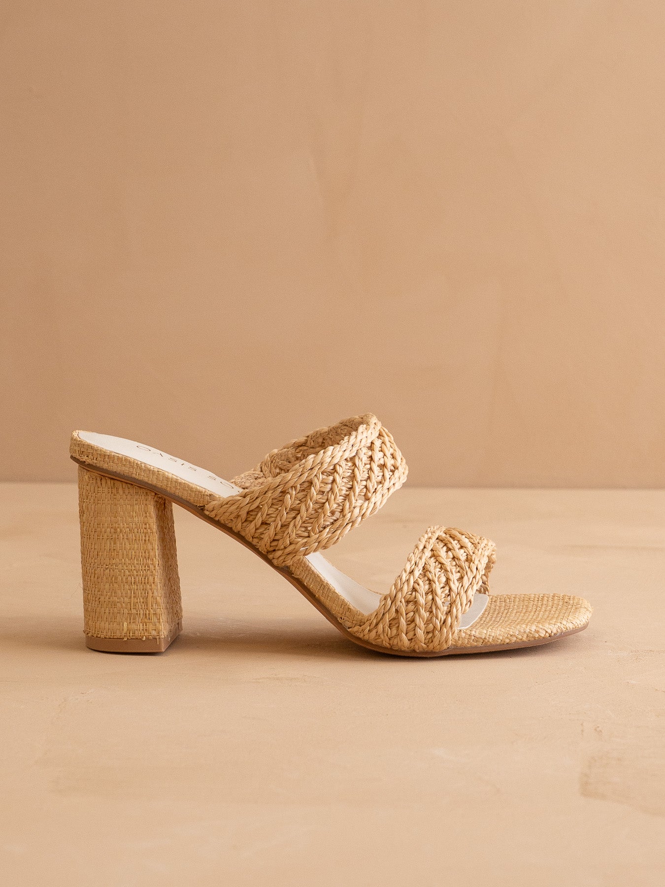 The Barbara | Wheat Woven Double Band Heel