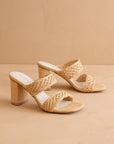 The Barbara | Wheat Woven Double Band Heel