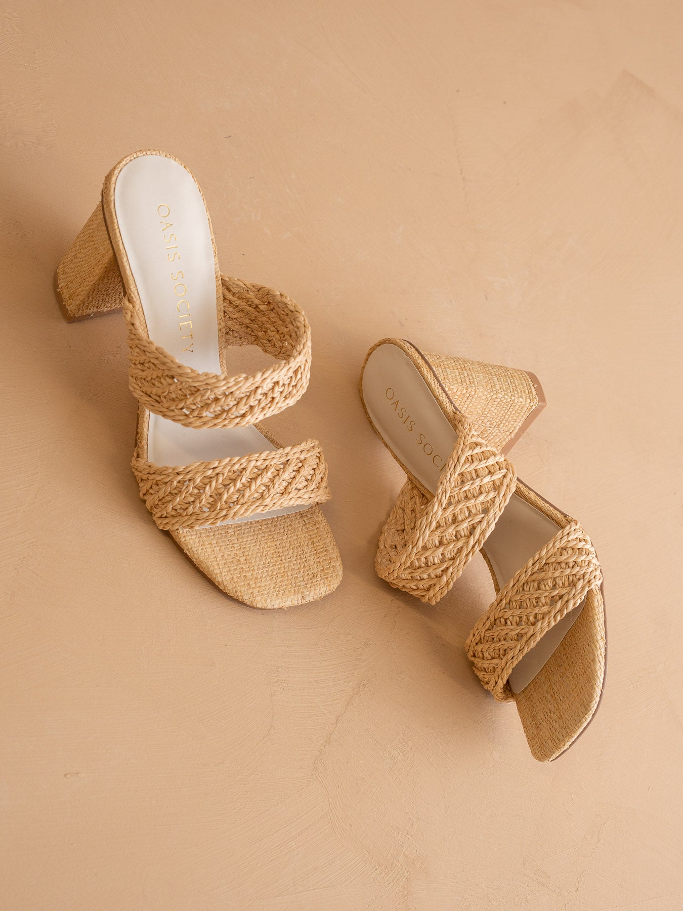 The Barbara | Wheat Woven Double Band Heel