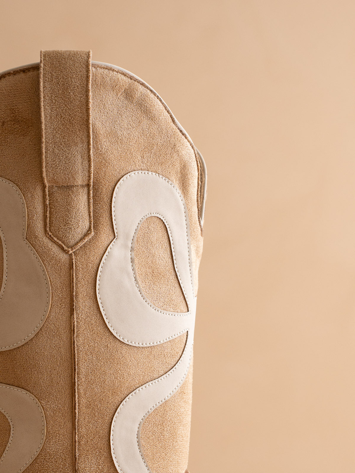 The Bowie | Almond Western Boot with Pink Inlay