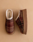 The Brandi | Mocha Tweed Platform Cozy Mule Slipper