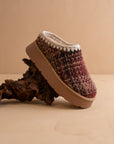The Brandi | Mocha Tweed Platform Cozy Mule Slipper