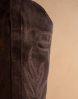 The Bronco | Coffee Knee High Embroidered Cowboy Boot