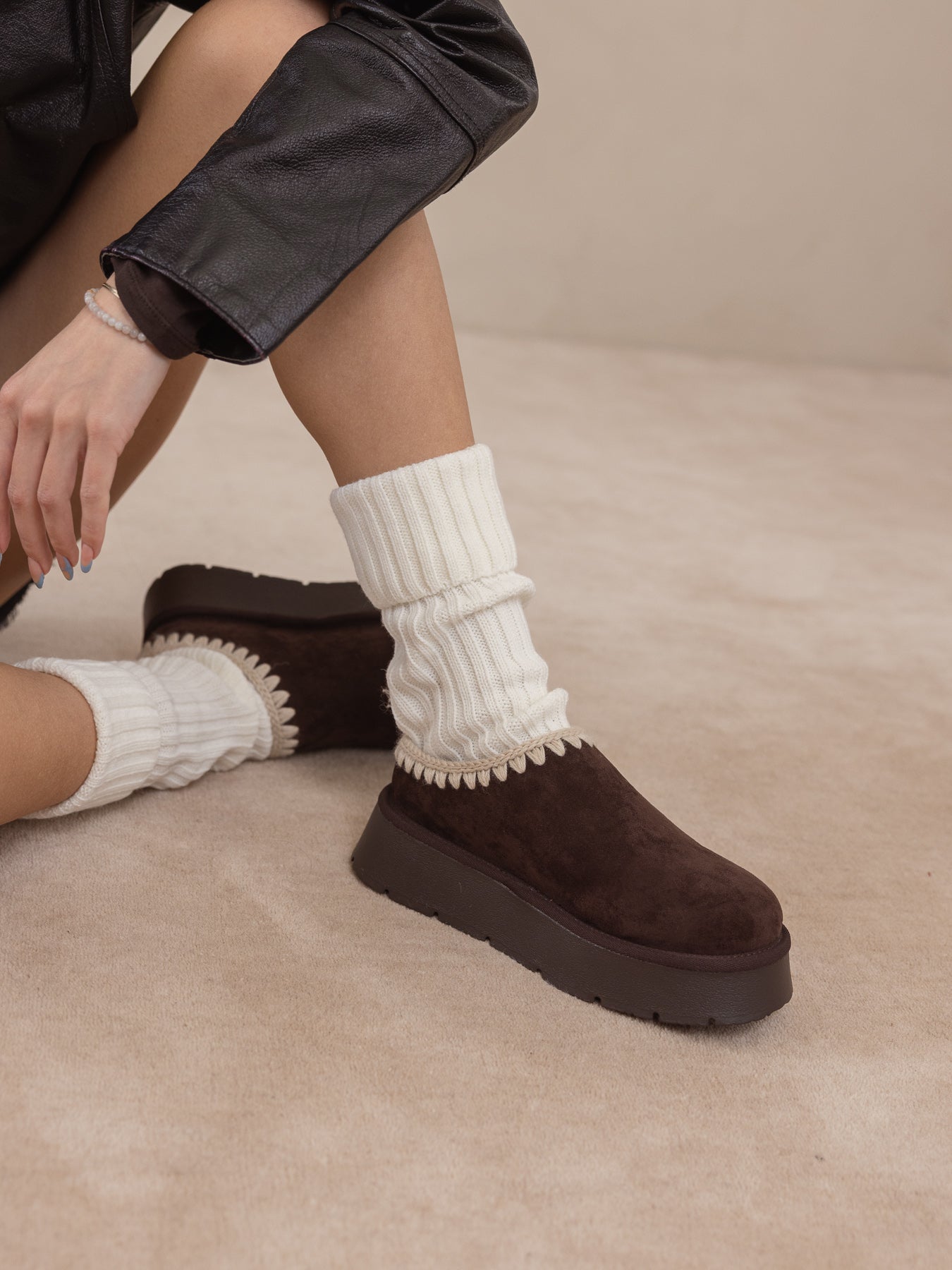 The Brandi | Coffee Platform Cozy Mule Slipper
