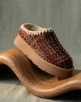 The Brandi | Mocha Tweed Platform Cozy Mule Slipper