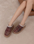 The Brandi | Mocha Tweed Platform Cozy Mule Slipper