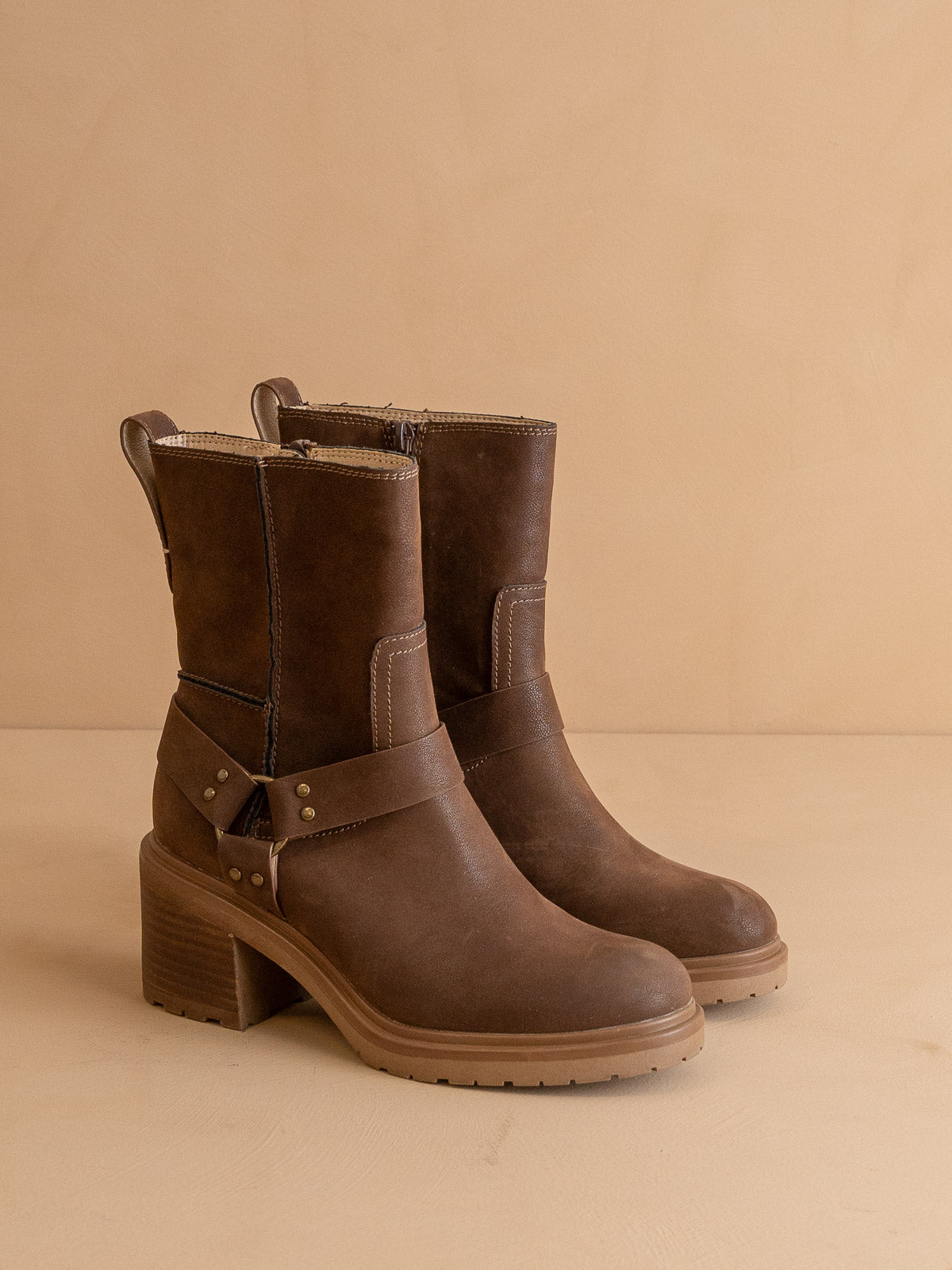 The Clyde | Coffee Moto Ankle Boot