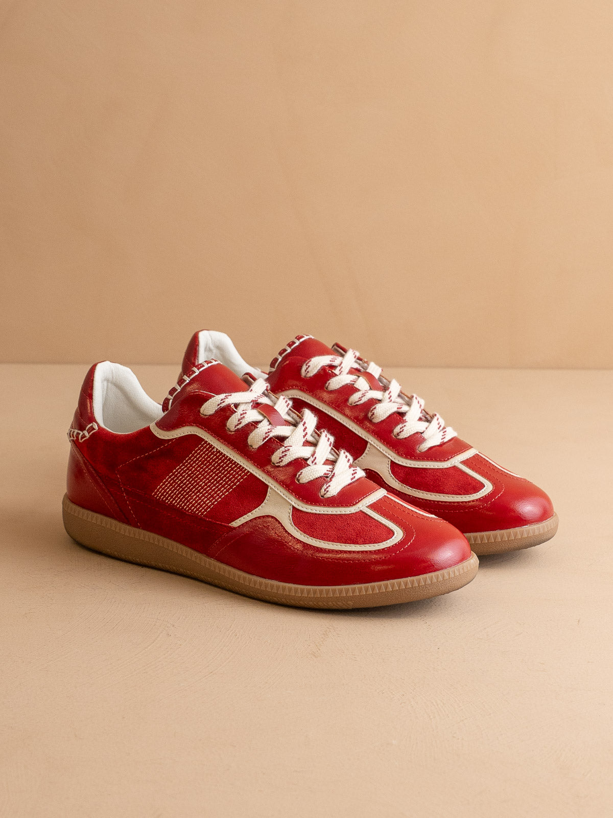 The Dalia | Cherry Lace Up Sneaker – Oasis Society x Free Soul Co.