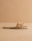 The Darla | Almond Woven Slide Sandal