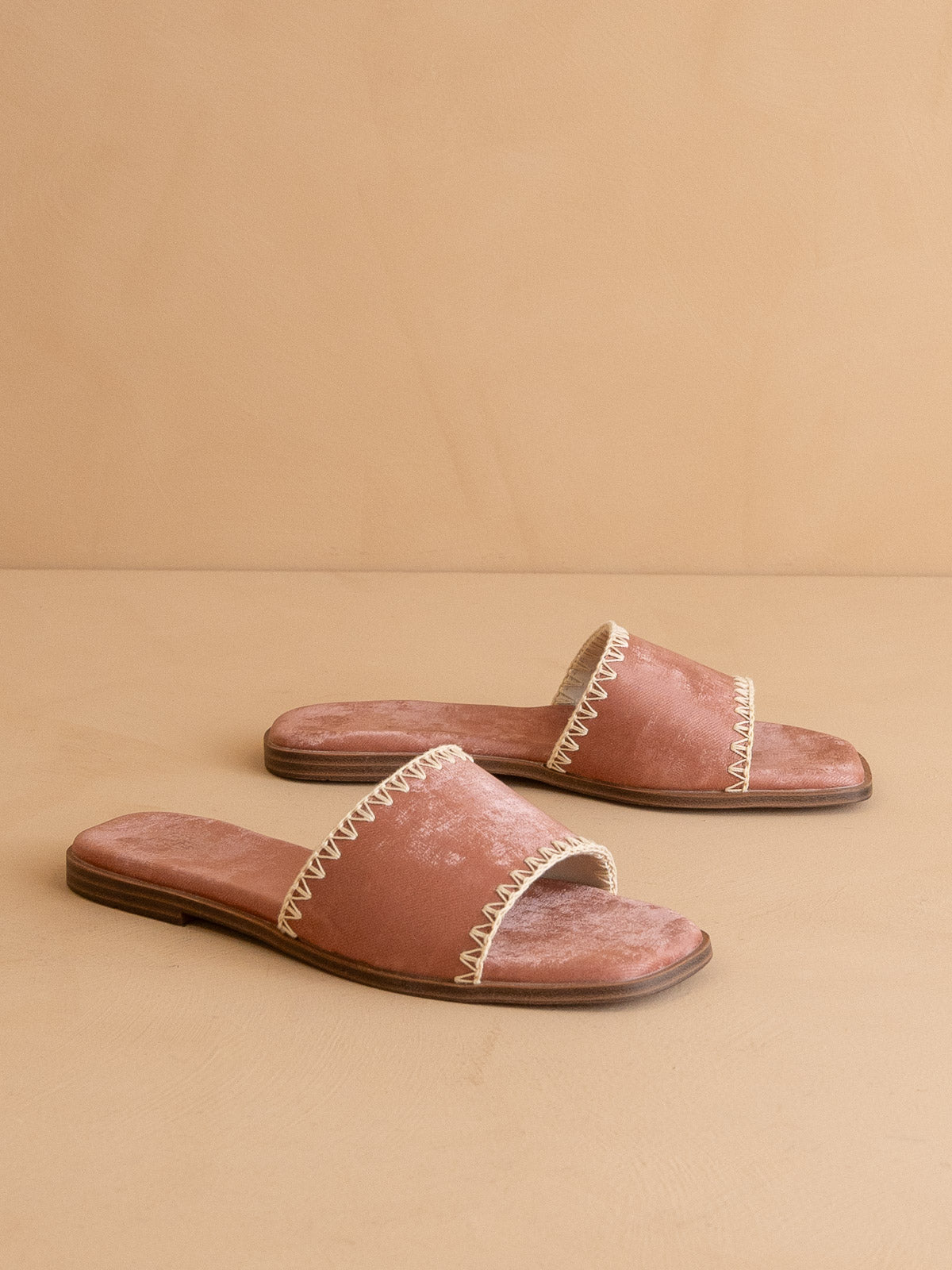 The Emmie | Rose Border Stitch Sandals