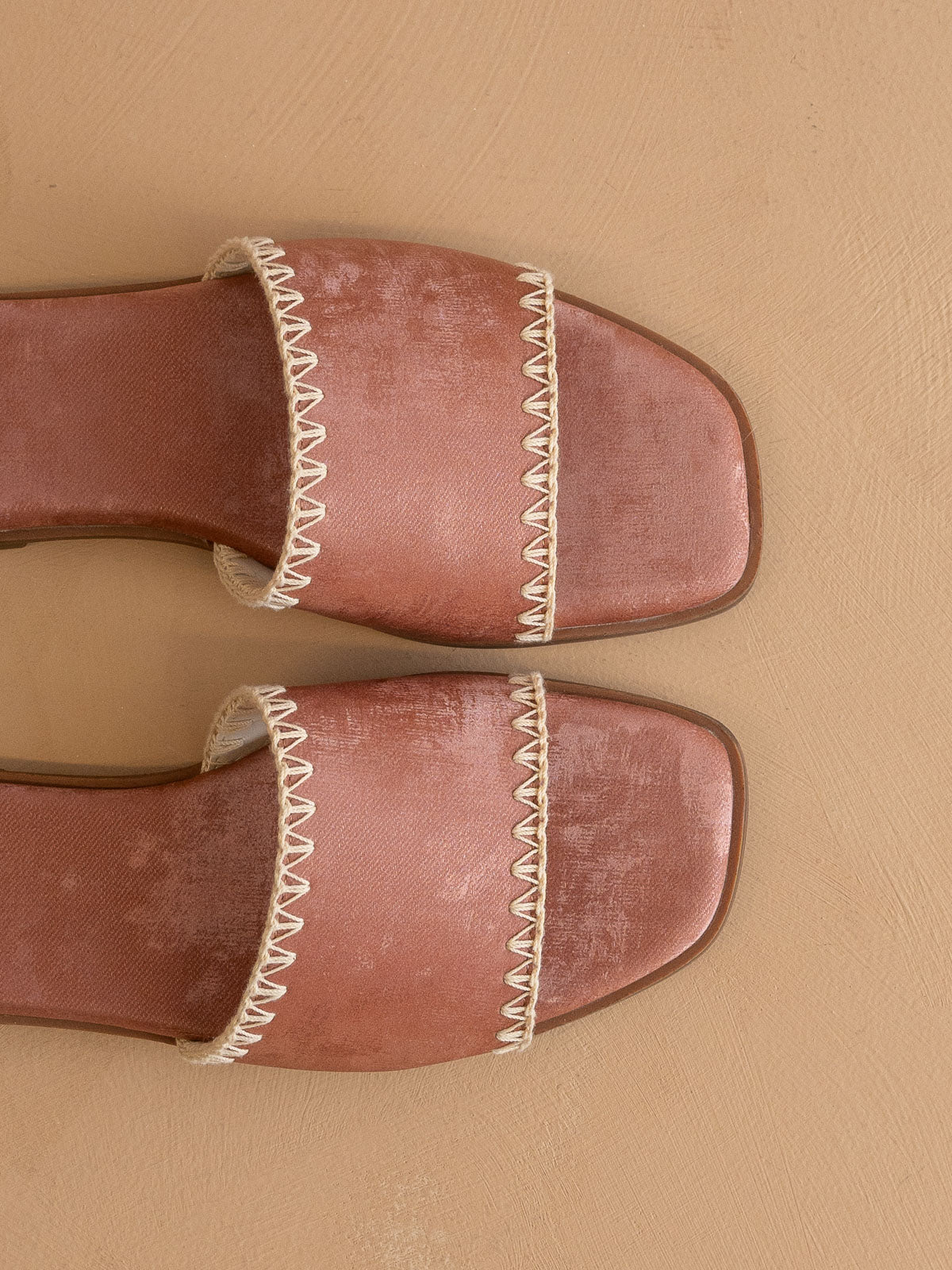 The Emmie | Rose Border Stitch Sandals