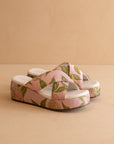 The Fresno | Rose Garden Raffia Platform Sandal