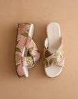 The Fresno | Rose Garden Raffia Platform Sandal