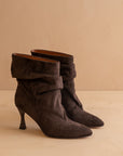 The Gina | Coffee Slouch Heel Bootie