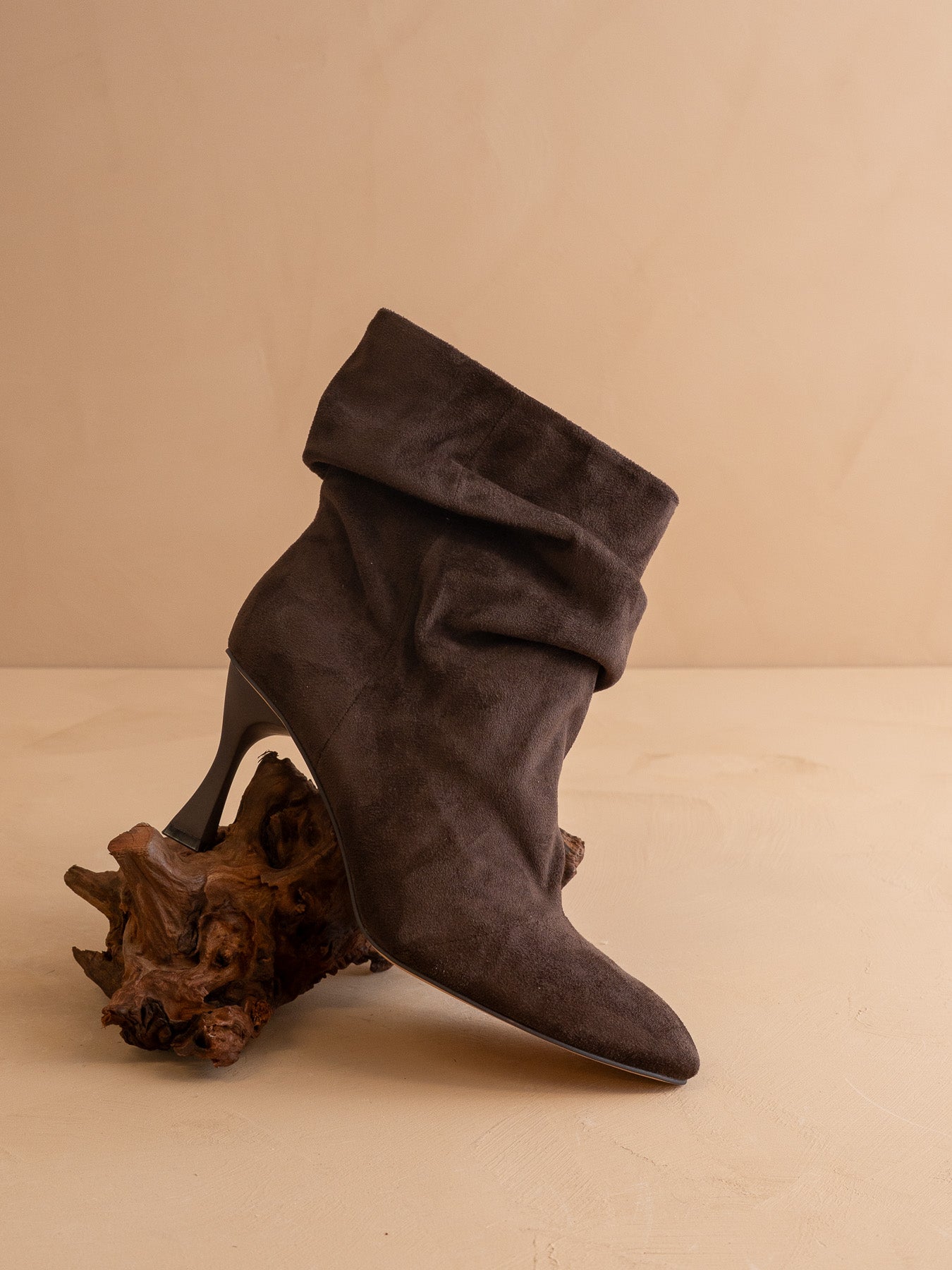 The Gina | Coffee Slouch Heel Bootie