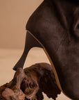 The Gina | Coffee Slouch Heel Bootie