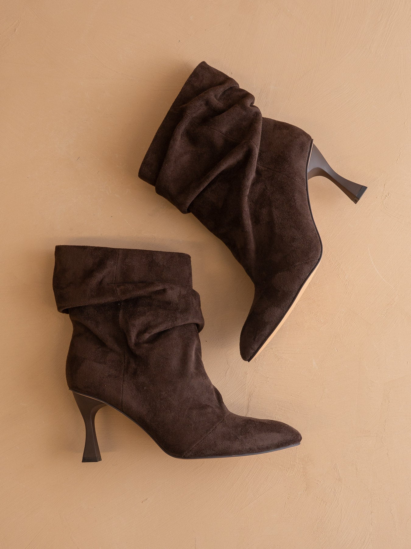 The Gina | Coffee Slouch Heel Bootie