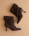 The Gina | Coffee Slouch Heel Bootie