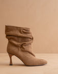 The Gina | Latte Slouch Heel Bootie
