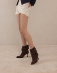 The Gina | Coffee Slouch Heel Bootie
